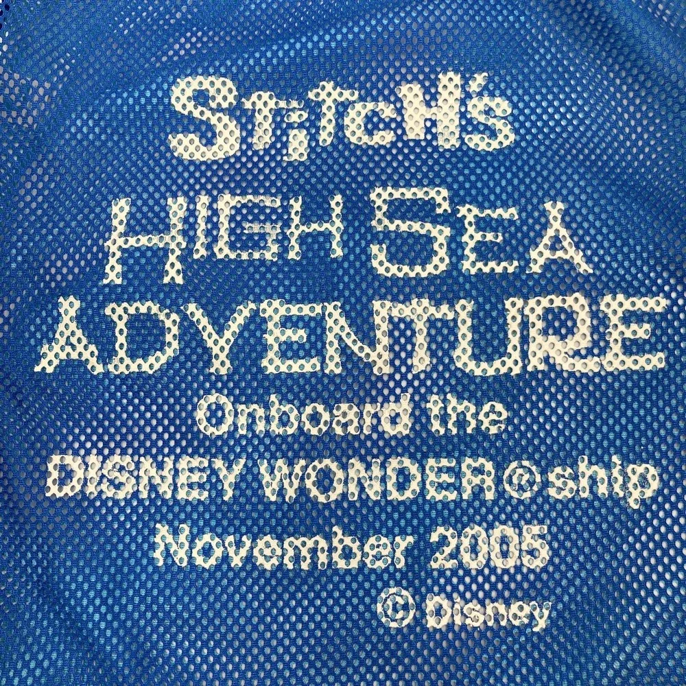 Disney Cruise Wonder Ship Stitches High Sea Adventure‎ Drawstring Bag 2005